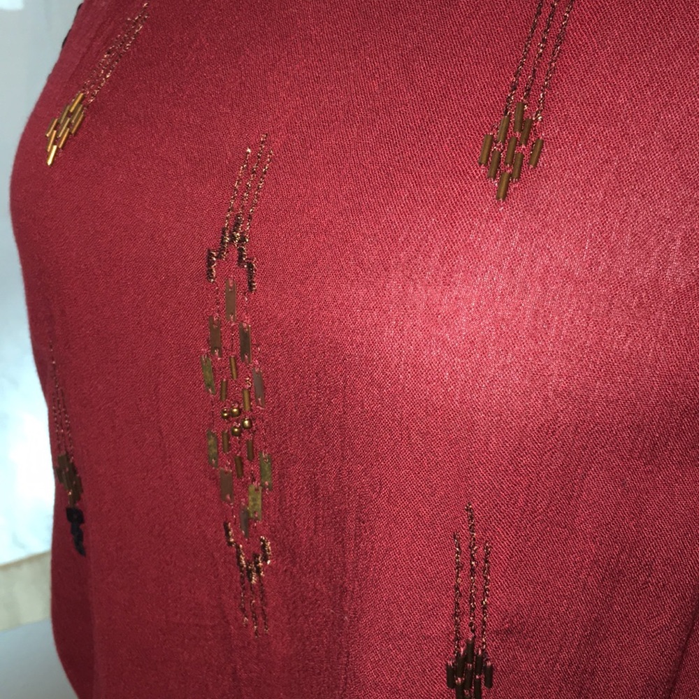Nwot Beaded Split Button Side Tank - image 8